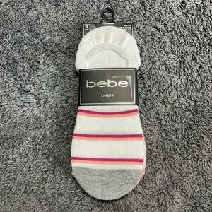 NWT set of 3 various designed Bebe brand socks